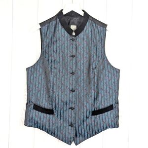 Vest Women's Size XL or L Vintage True West Outfitters Mandarin Velvet Collar